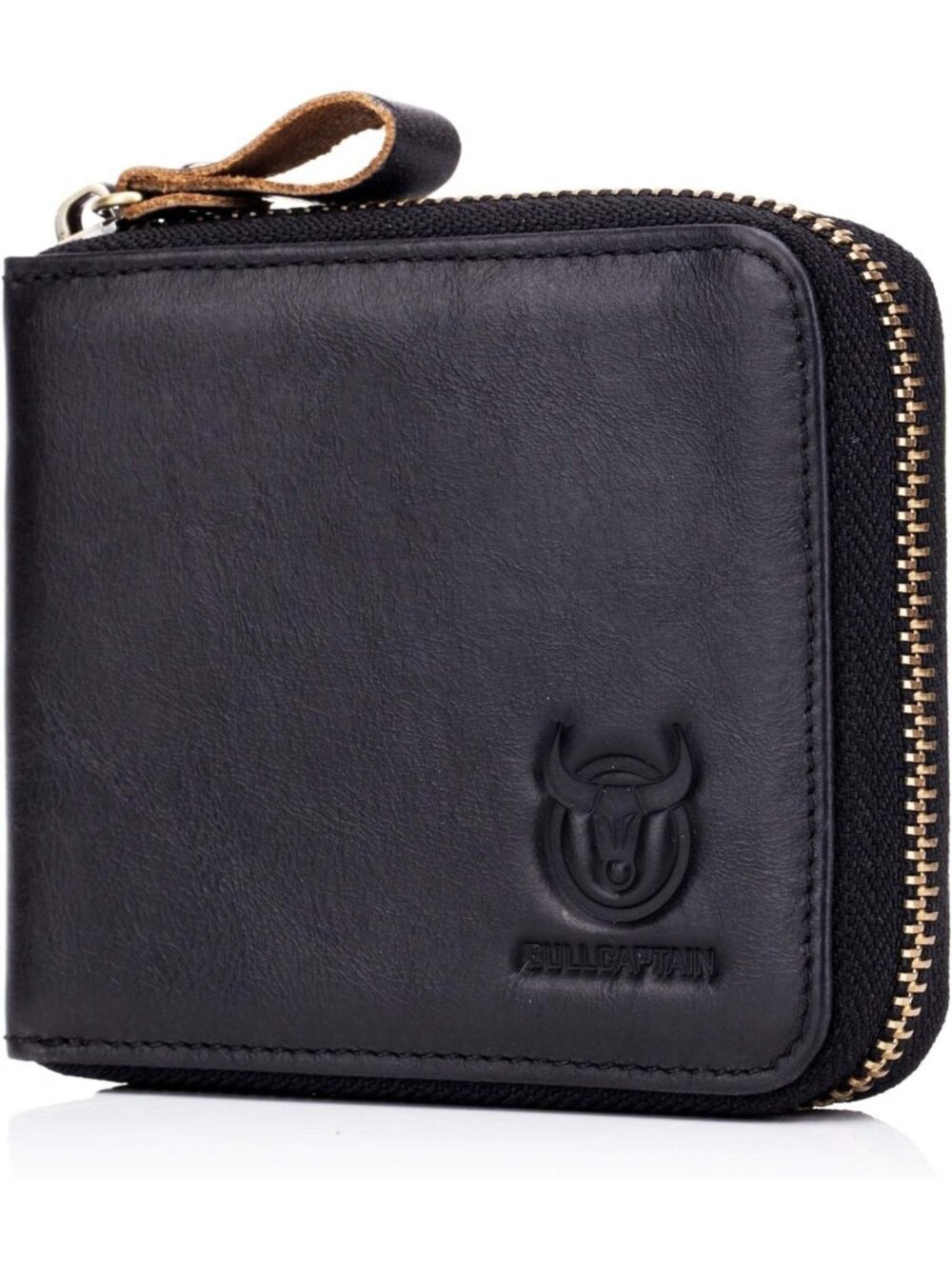 Genuine Leather RFID Blocking Bifold Wallet - Secure Zip Around, Multi Credit